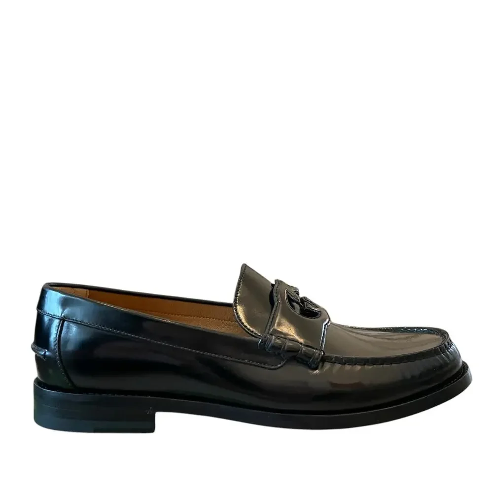 Gucci Interlocking G Loafer Millennial Ribot Black Mens 12 | US 12.5 New